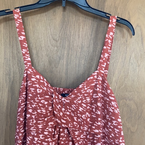 Simply Vera Vera Wang top abstract animal print top smocking in back L - Picture 5 of 15